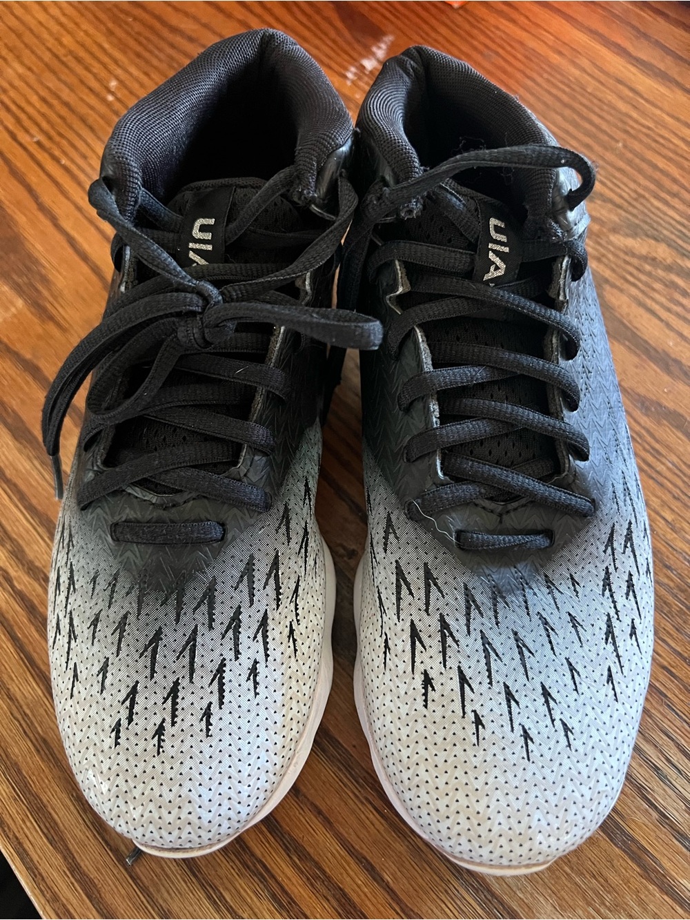 Under Armour Black and Gray Football Cleats